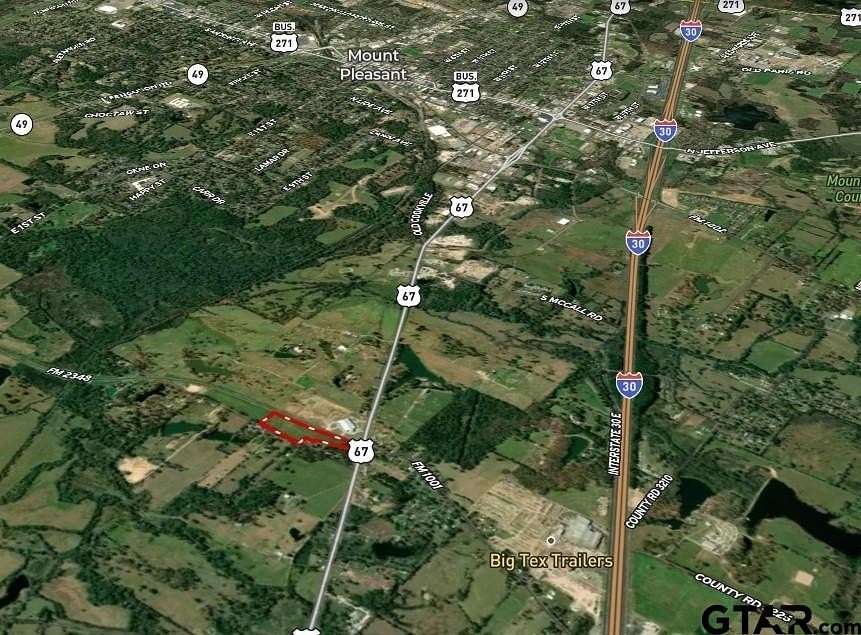 10.9 Acres of Commercial Land for Sale in Mount Pleasant, Texas