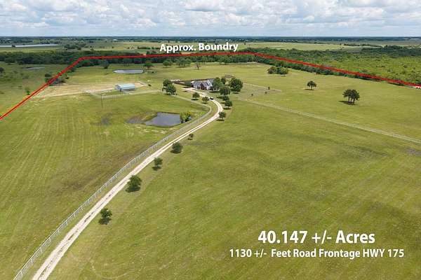 40.1 Acres of Land with Home for Sale in Kemp, Texas