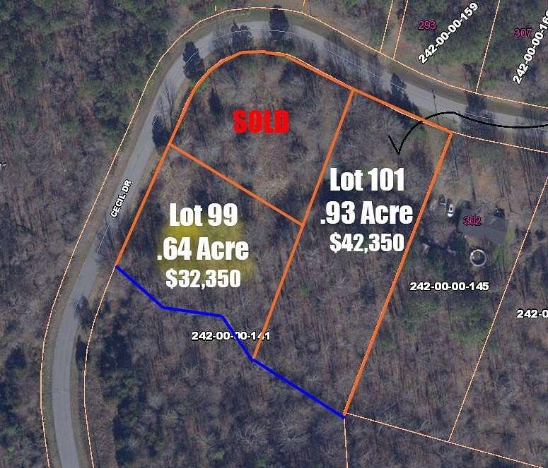 0.64 Acres of Residential Land for Sale in Waterloo, South Carolina