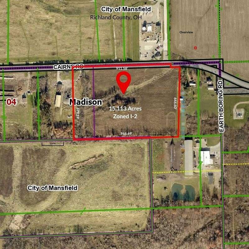 15.1 Acres of Commercial Land for Sale in Mansfield, Ohio