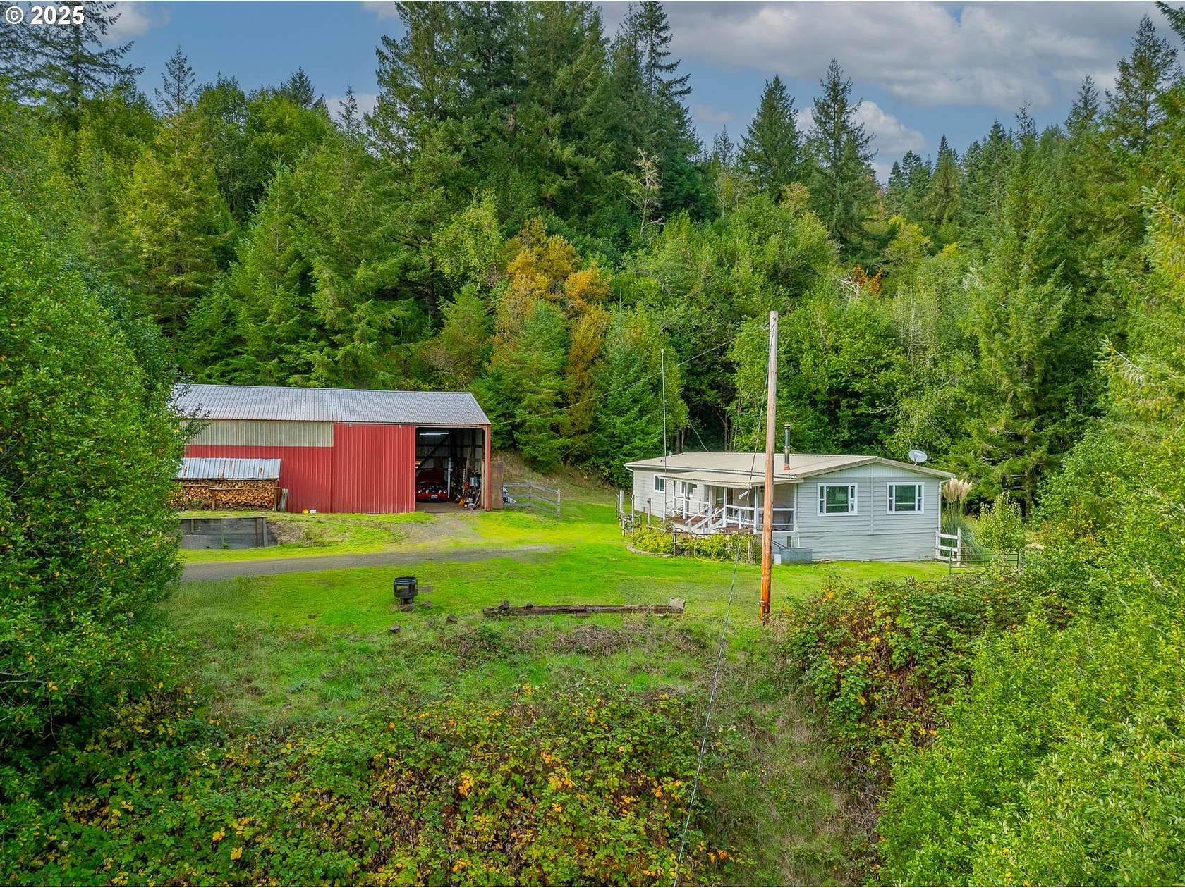 40 Acres of Land with Home for Sale in Myrtle Point, Oregon