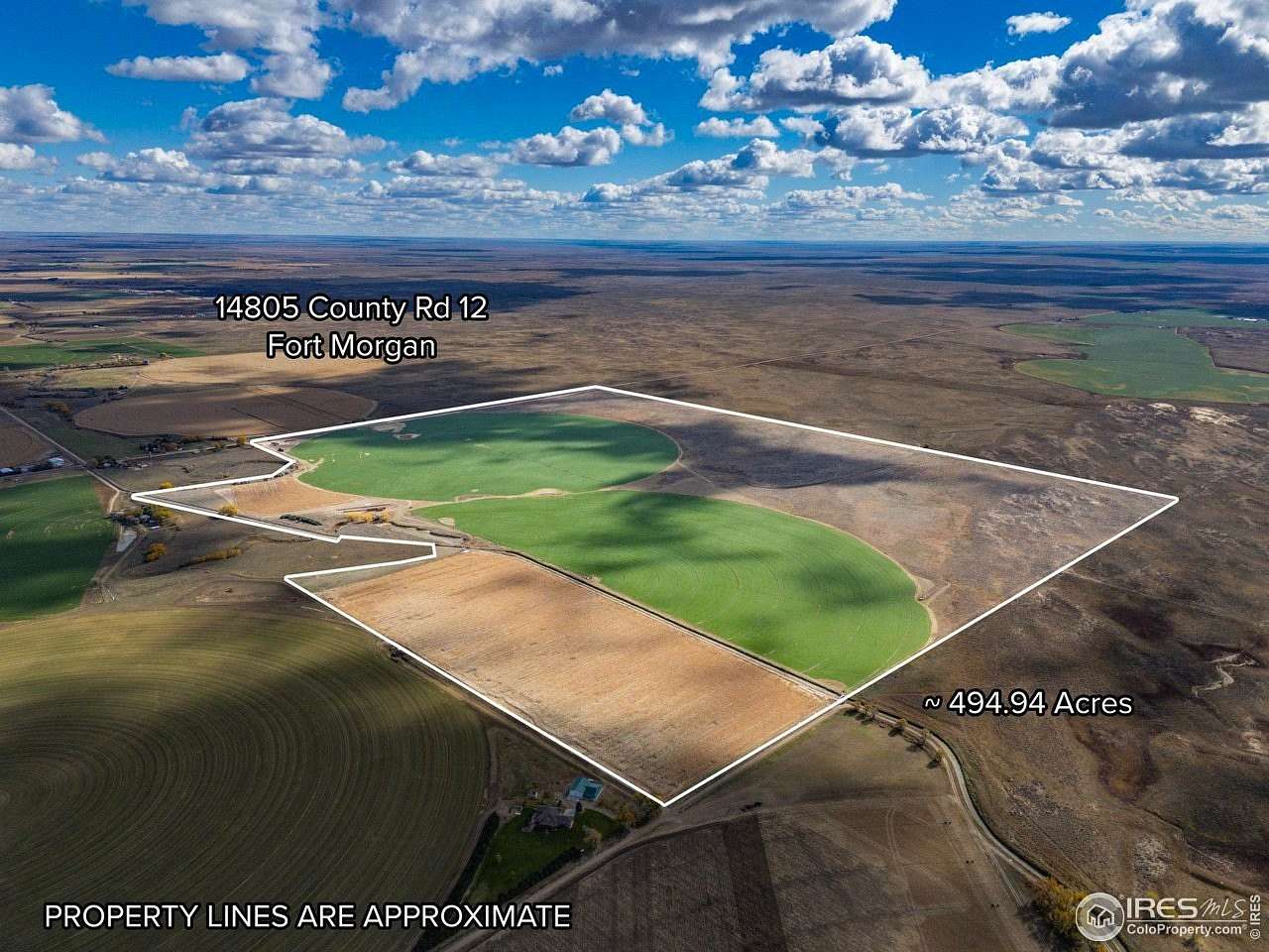 497 Acres of Agricultural Land for Sale in Fort Morgan, Colorado