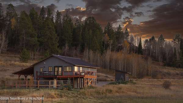 6.13 Acres of Land with Home for Sale in Alpine, Wyoming