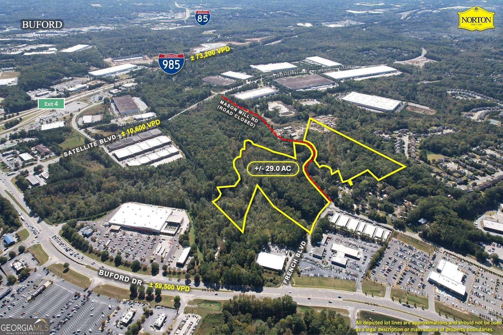 29 Acres of Mixed-Use Land for Sale in Buford, Georgia