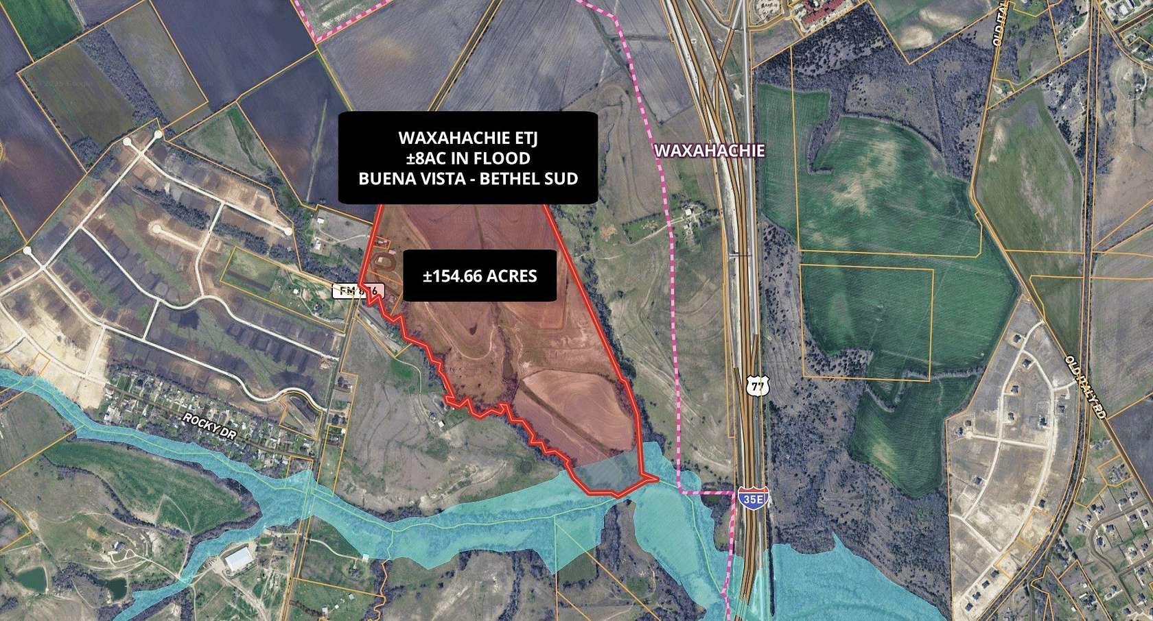 155 Acres of Land for Sale in Waxahachie, Texas