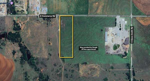10 Acres of Commercial Land for Auction in Clinton, Oklahoma