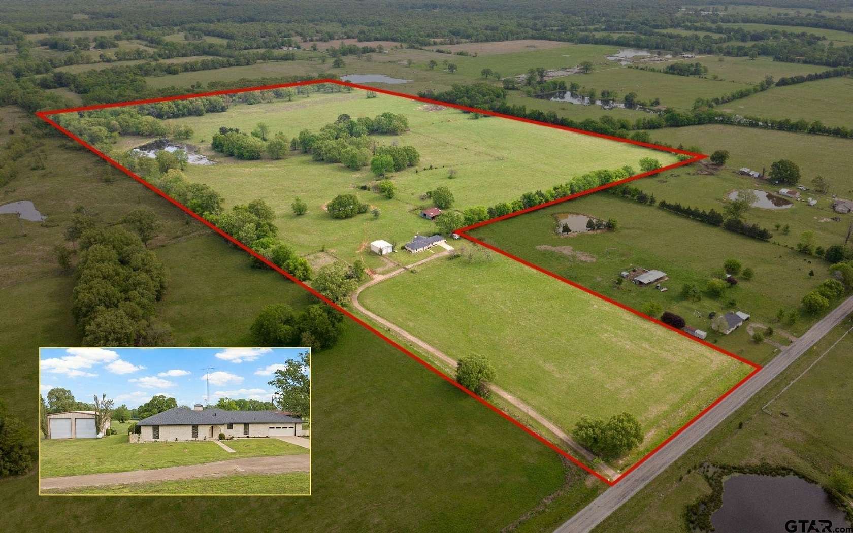 80.1 Acres of Land with Home for Sale in Cookville, Texas