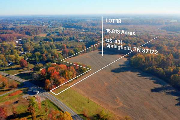 15.8 Acres of Land for Sale in Springfield, Tennessee