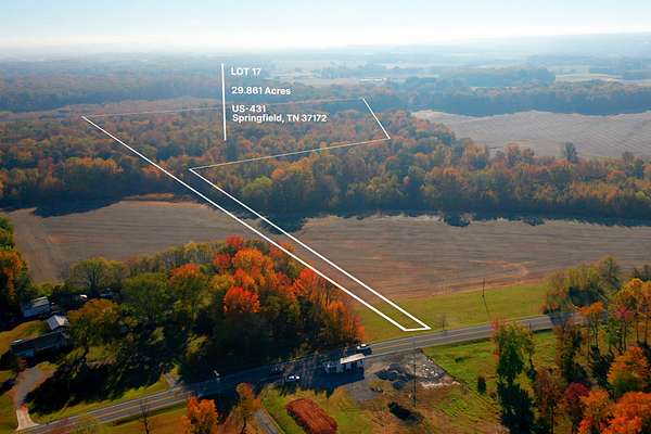 29.9 Acres of Land for Sale in Springfield, Tennessee