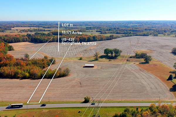 13.2 Acres of Land for Sale in Springfield, Tennessee