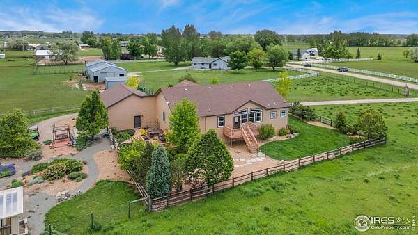 9.54 Acres of Residential Land with Home for Sale in Loveland, Colorado
