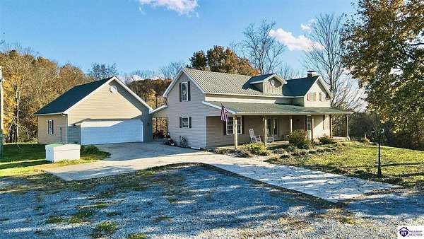 22.3 Acres of Land with Home for Sale in Greensburg, Kentucky