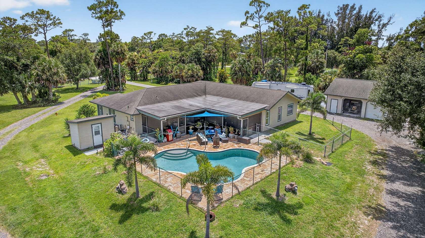 6.12 Acres of Land with Home for Sale in Loxahatchee Groves, Florida