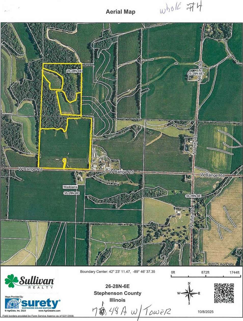 71 Acres of Recreational Land & Farm for Auction in Lena, Illinois