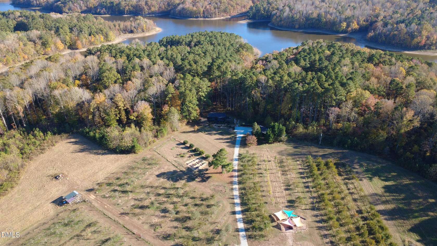 24.5 Acres of Land with Home for Sale in Bahama, North Carolina