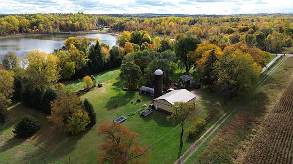 17.8 Acres of Land with Home for Auction in Marcellus, Michigan