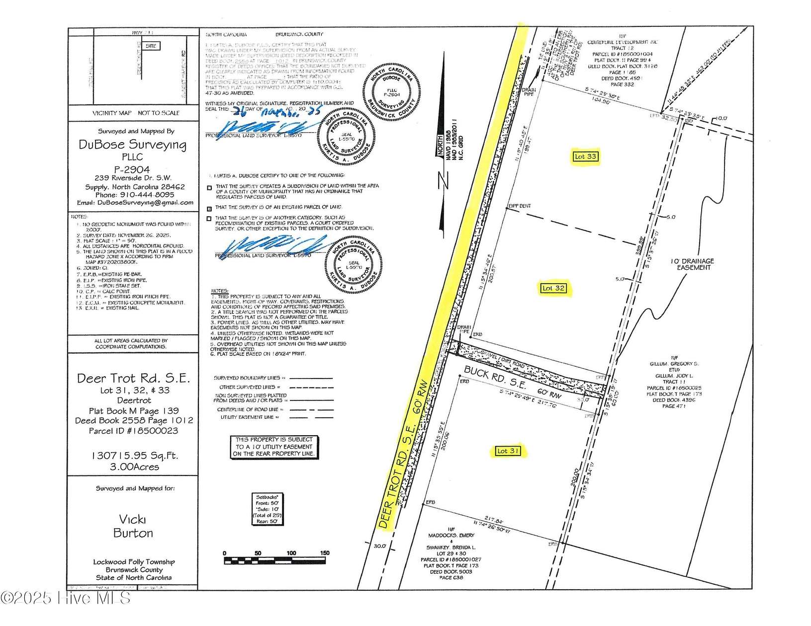 3 Acres of Commercial Land for Sale in Bolivia, North Carolina