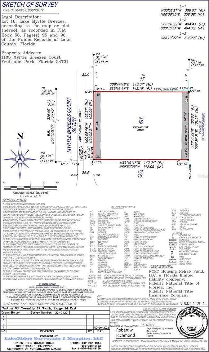 0.33 Acres of Residential Land for Sale in Fruitland Park, Florida