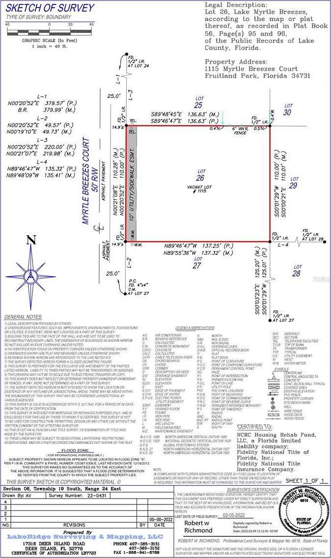 0.35 Acres of Residential Land for Sale in Fruitland Park, Florida