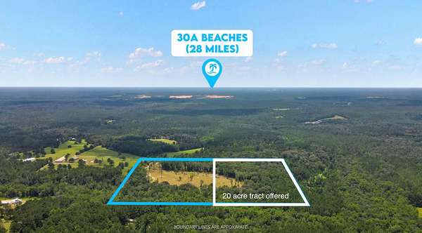 20 Acres of Agricultural Land for Sale in DeFuniak Springs, Florida