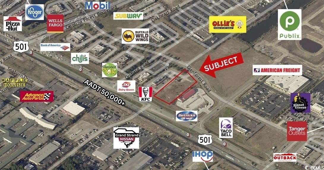 1.17 Acres of Commercial Land for Lease in Myrtle Beach, South Carolina