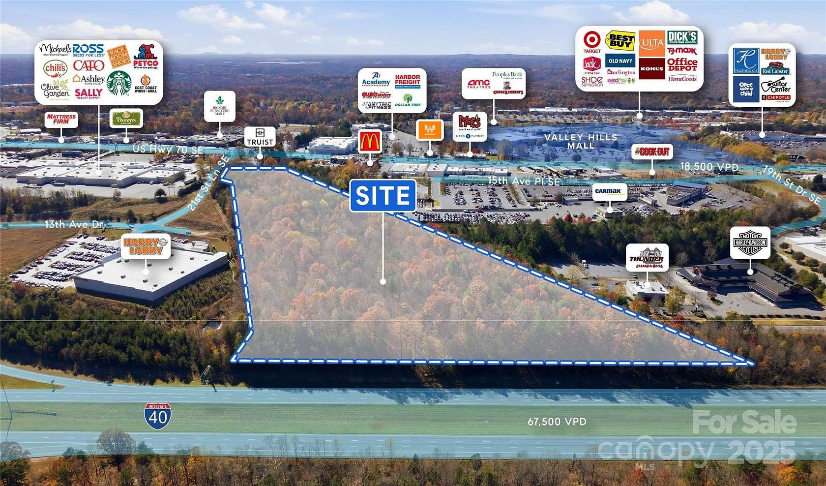 11 Acres of Mixed-Use Land for Sale in Hickory, North Carolina