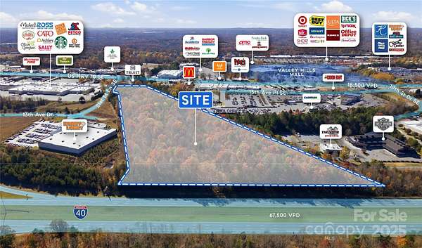11 Acres of Mixed-Use Land for Sale in Hickory, North Carolina