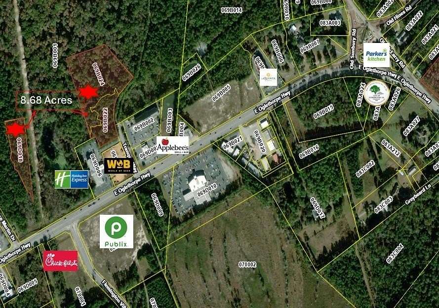 8.68 Acres of Commercial Land for Sale in Flemington, Georgia