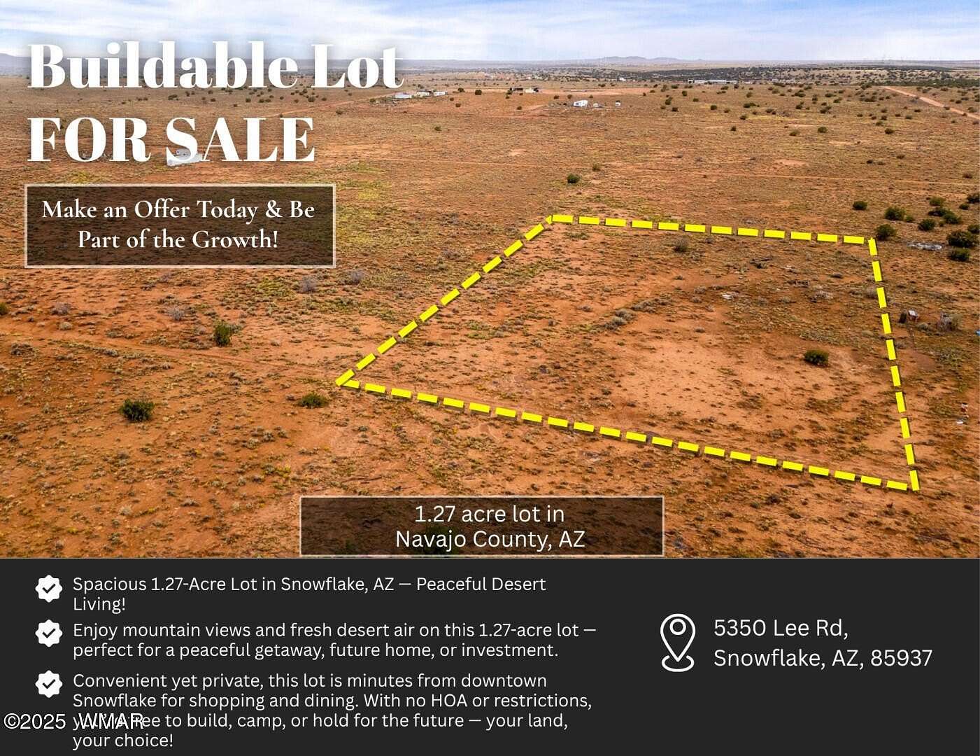 1.27 Acres of Residential Land for Sale in Snowflake, Arizona