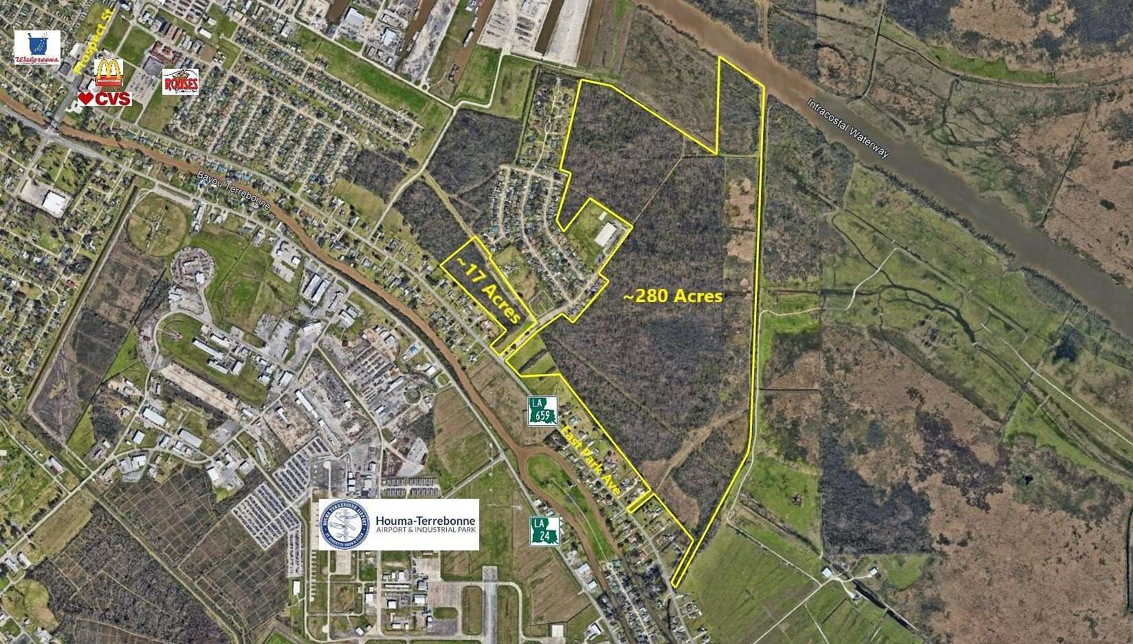 280 Acres of Mixed-Use Land for Sale in Houma, Louisiana