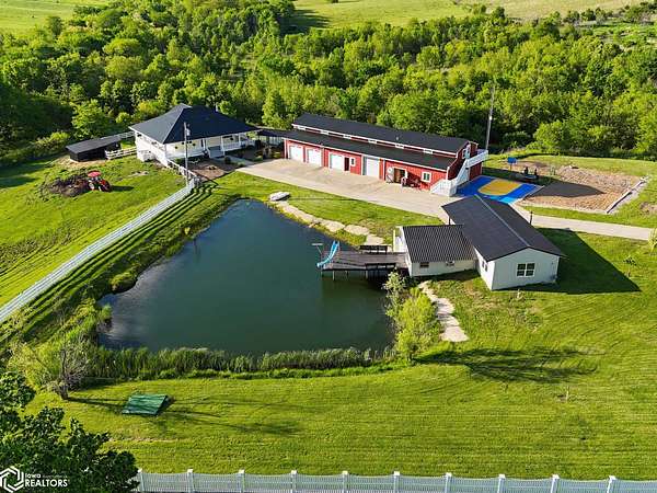 13.5 Acres of Recreational Land with Home for Sale in Centerville, Iowa