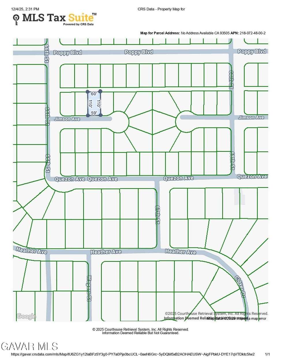 Residential Land for Sale in California City, California
