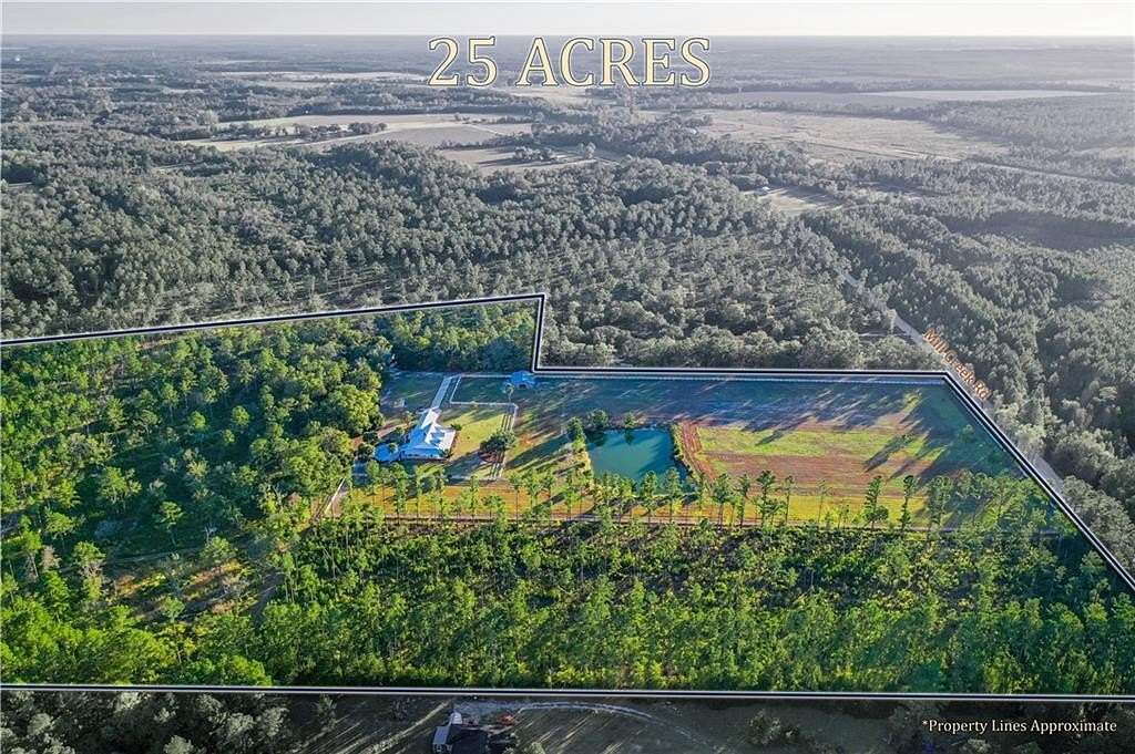 25 Acres of Land with Home for Sale in Patterson, Georgia