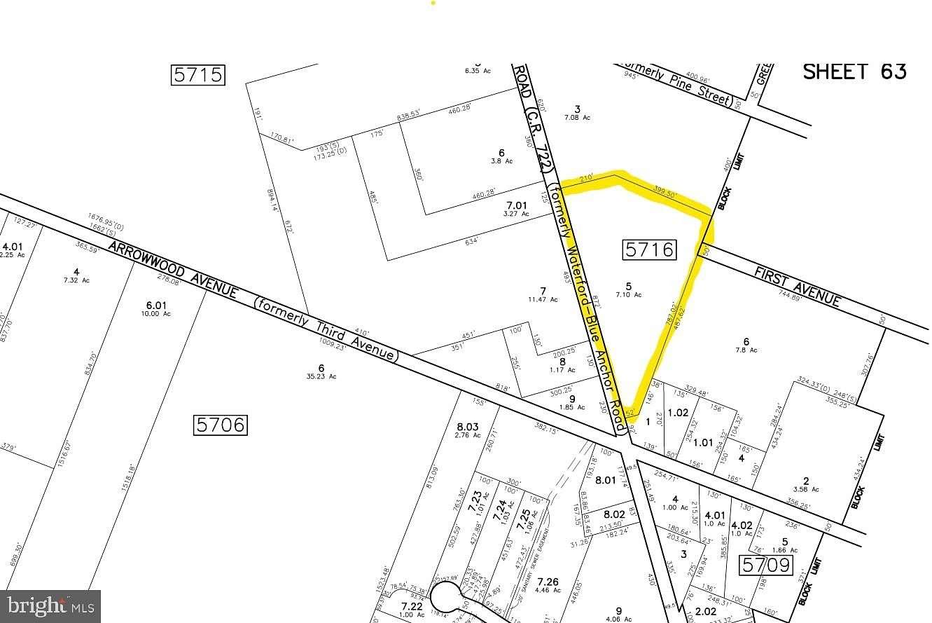 7.1 Acres of Mixed-Use Land for Sale in Hammonton, New Jersey