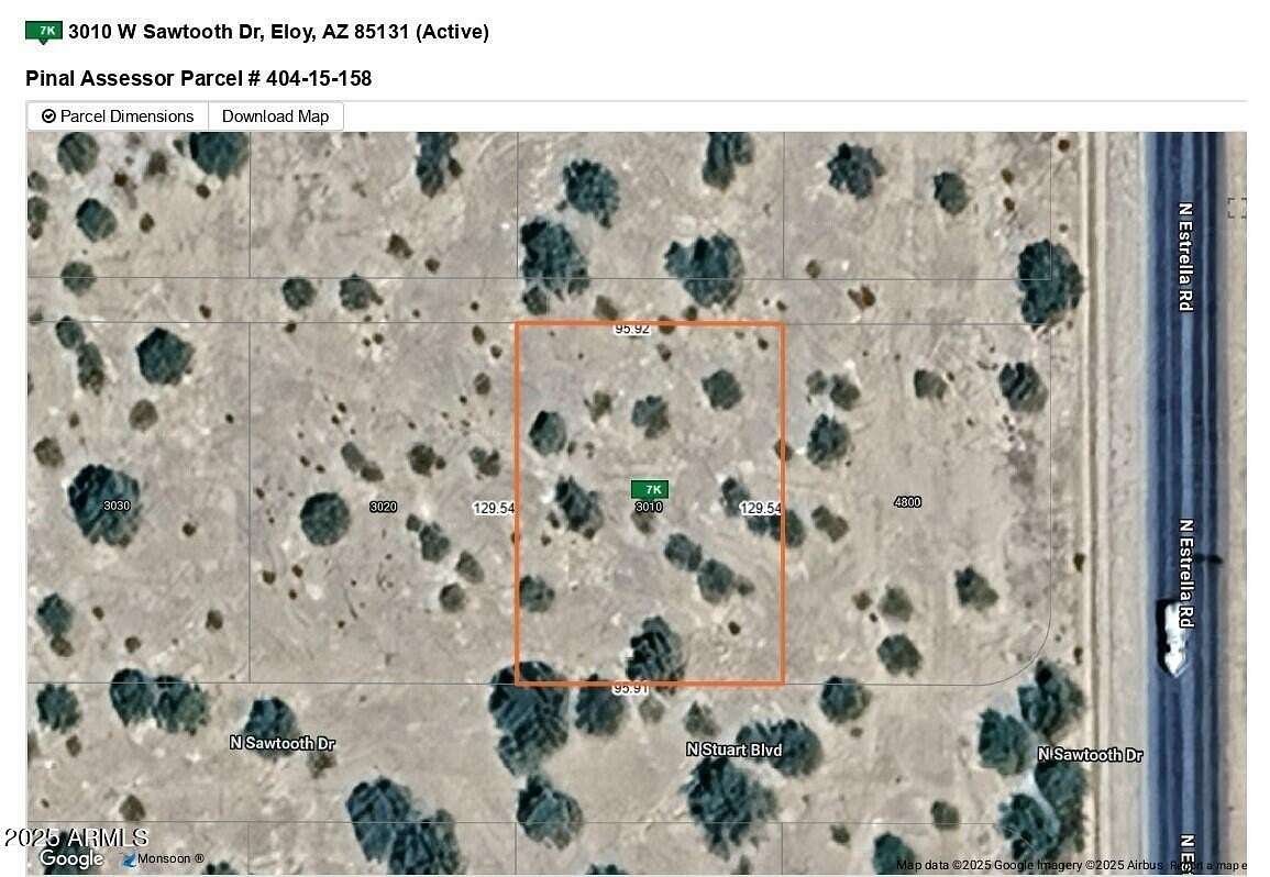 0.28 Acres of Residential Land for Sale in Eloy, Arizona
