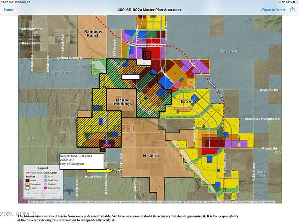 30 Acres of Land for Sale in Goodyear, Arizona