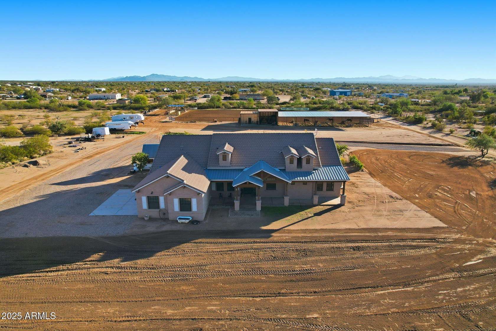 4 Acres of Residential Land with Home for Sale in Marana, Arizona