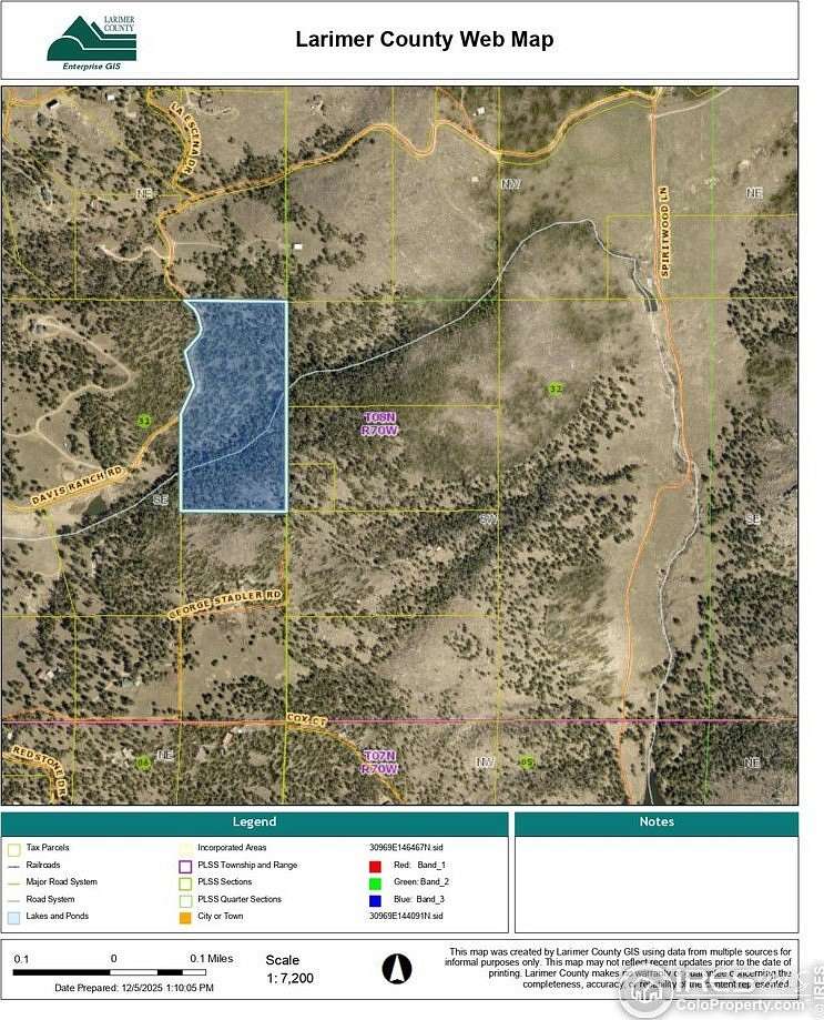 18.8 Acres of Recreational Land for Sale in Bellvue, Colorado