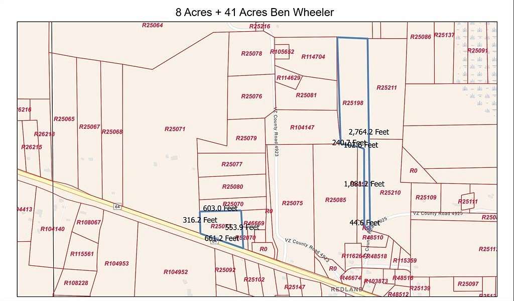 41 Acres of Land for Sale in Ben Wheeler, Texas
