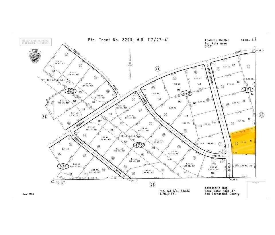 2.3 Acres of Land for Sale in Adelanto, California