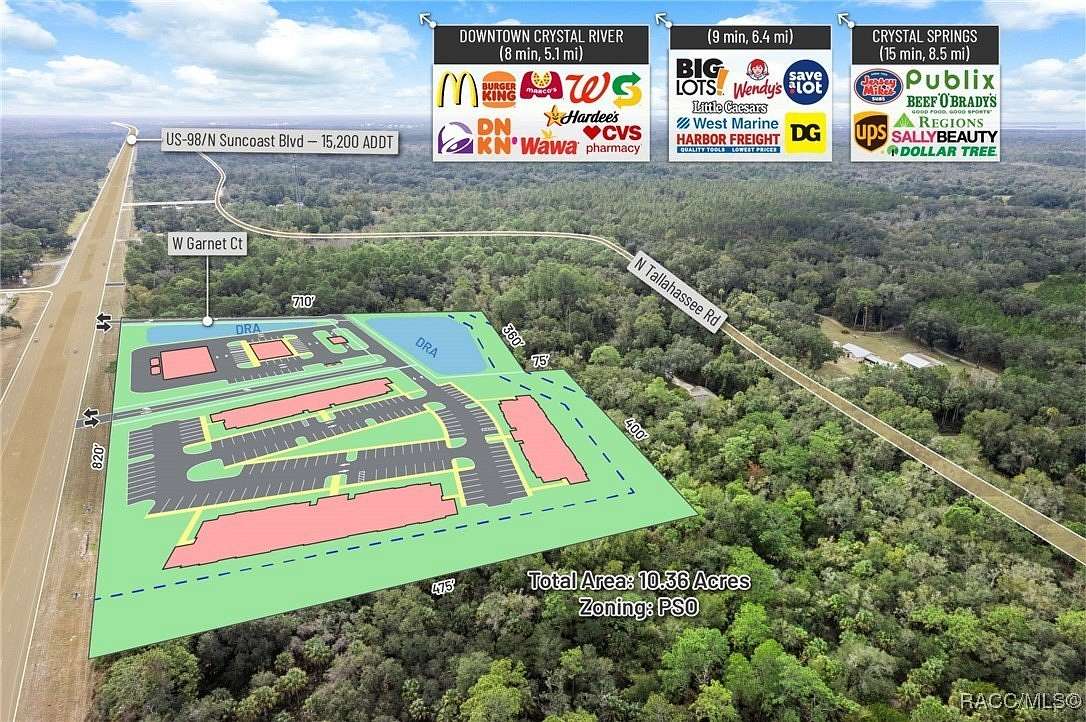 10.4 Acres of Land for Sale in Crystal River, Florida