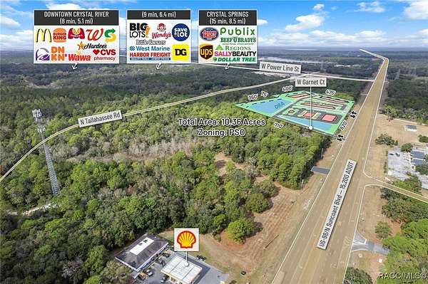 10.4 Acres of Land for Sale in Crystal River, Florida
