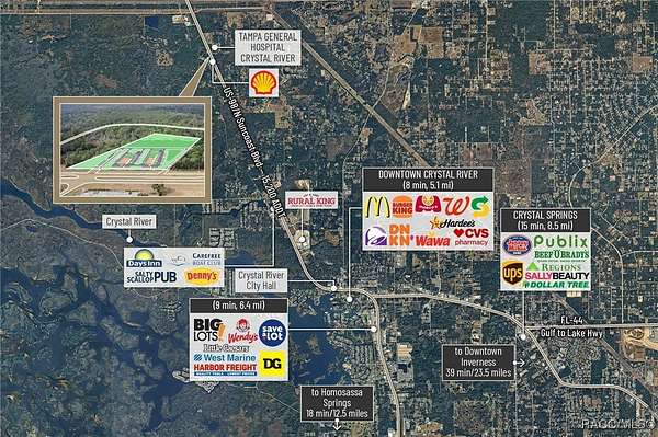 8.13 Acres of Residential Land for Sale in Crystal River, Florida