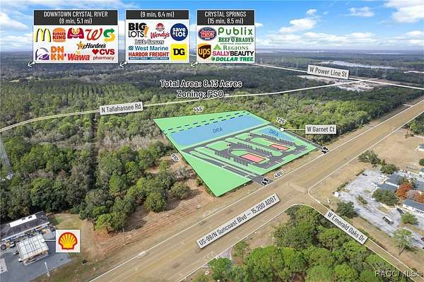 8.13 Acres of Residential Land for Sale in Crystal River, Florida