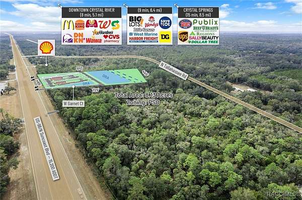 8.13 Acres of Residential Land for Sale in Crystal River, Florida