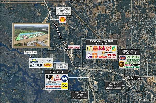 18.5 Acres of Land for Sale in Crystal River, Florida