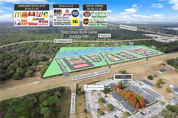 18.5 Acres of Land for Sale in Crystal River, Florida