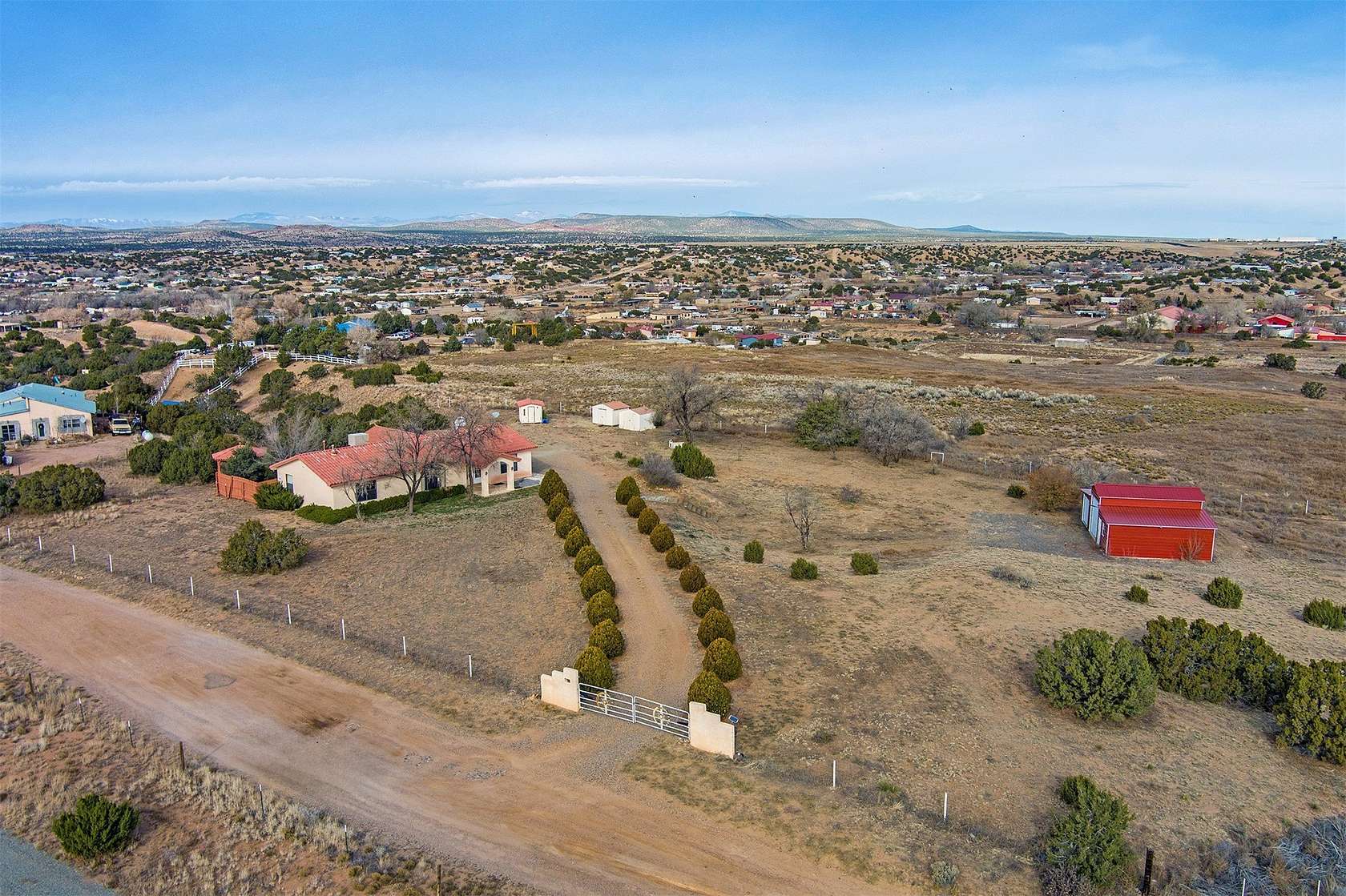 2.5 Acres of Residential Land with Home for Sale in Santa Fe, New Mexico