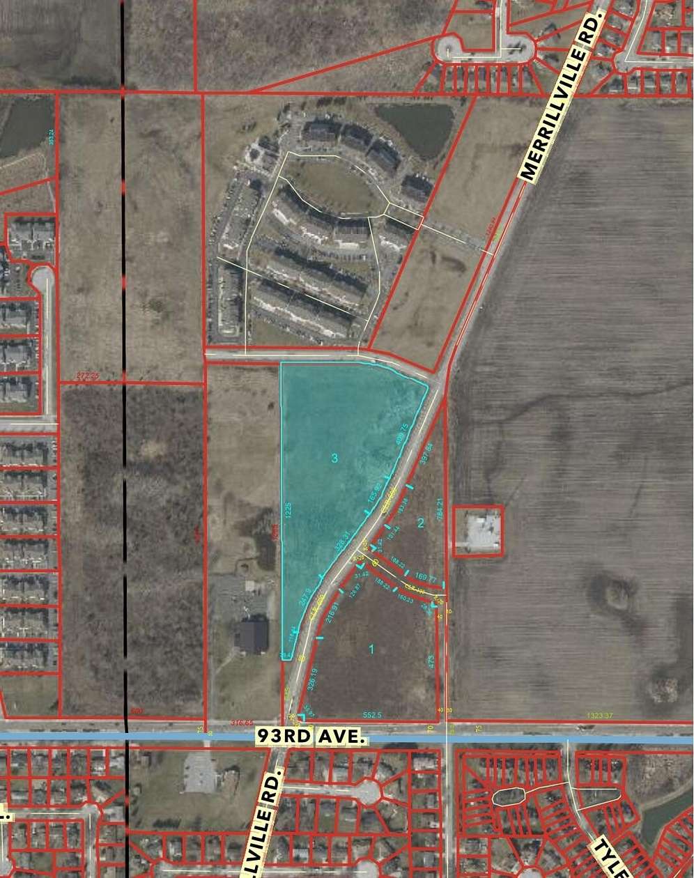 9.3 Acres of Commercial Land for Sale in Merrillville, Indiana