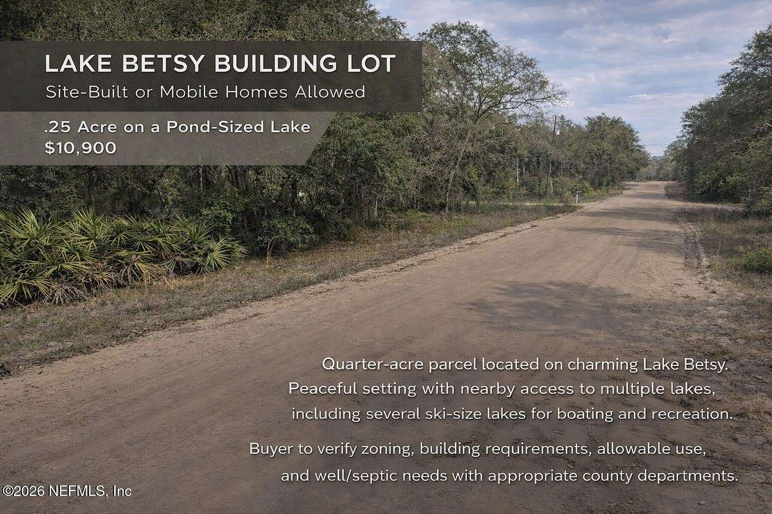 0.25 Acres of Land for Sale in Interlachen, Florida